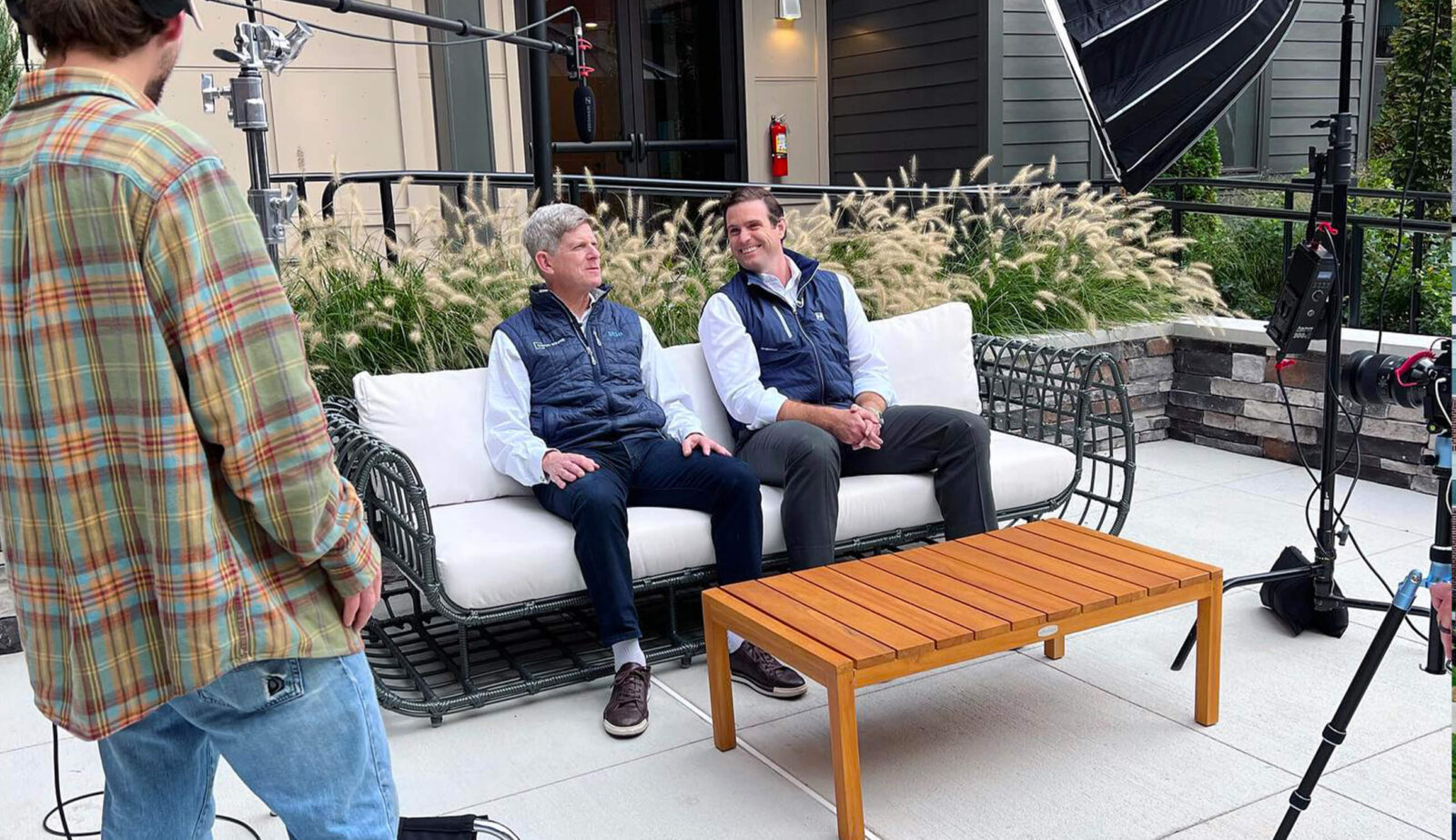 Sneak peek of our co-CEOs at a video shoot with HD BROS