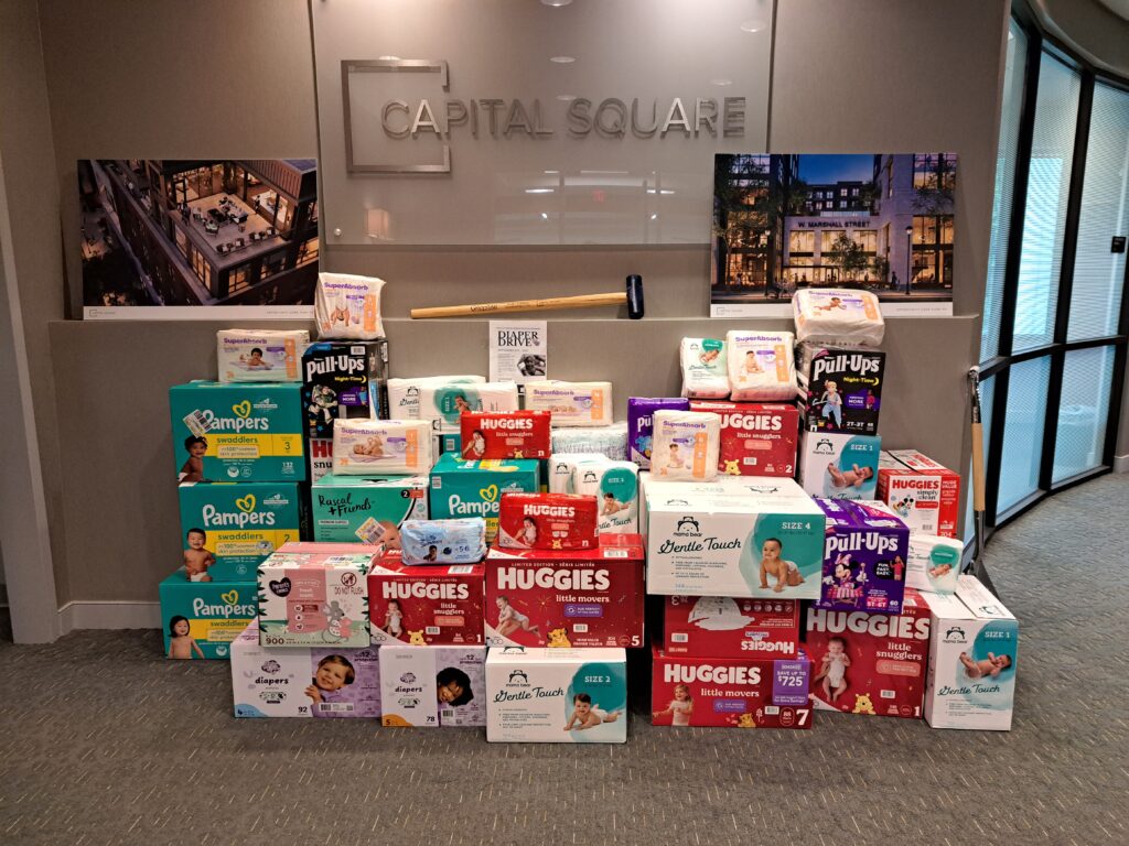 Capital Square Cares initiative - Little Hands Virginia diaper drive 2023