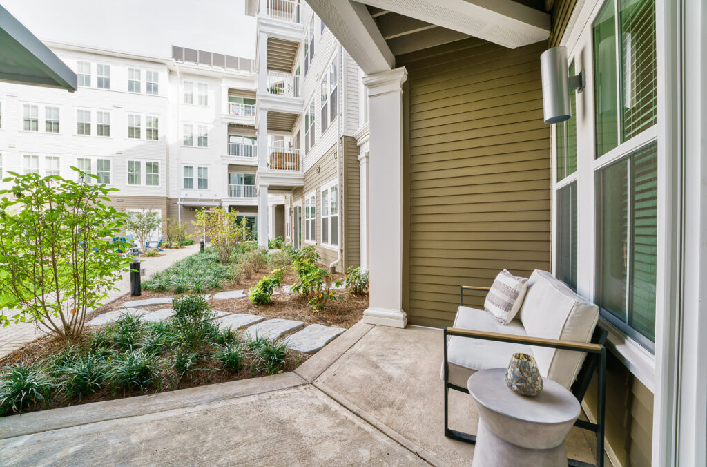 Lyric at Norton Commons patio and courtyard