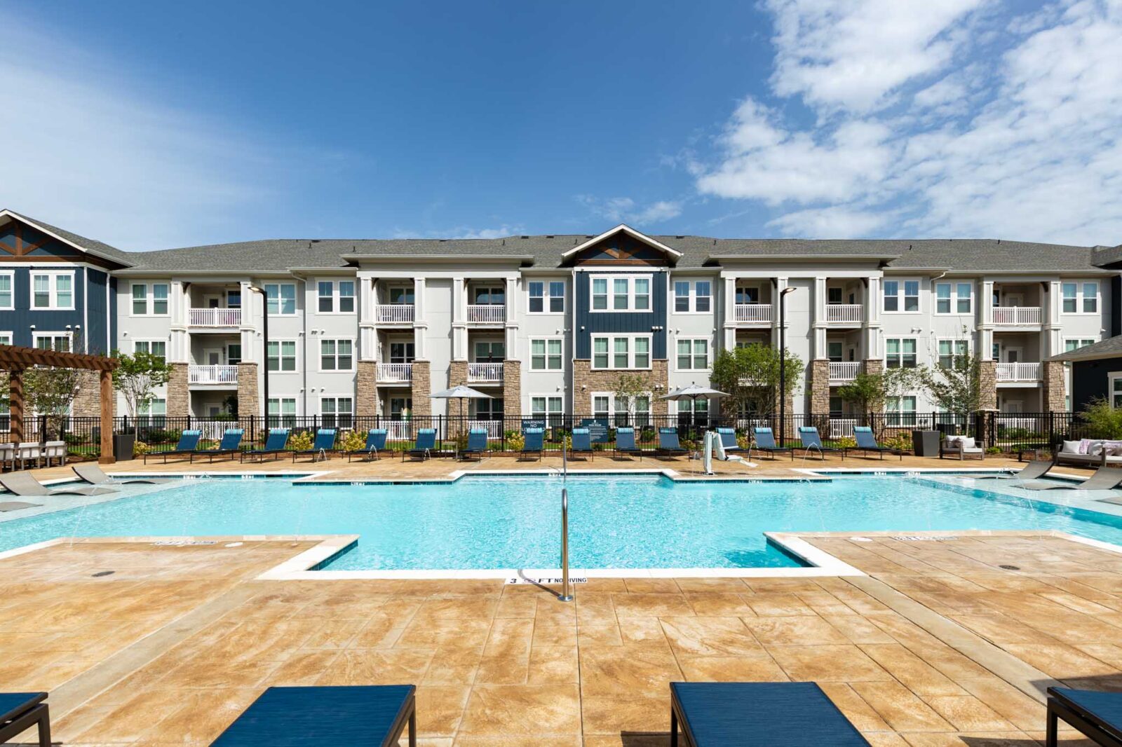 Poolside view of Promenade at Newnan Crossing