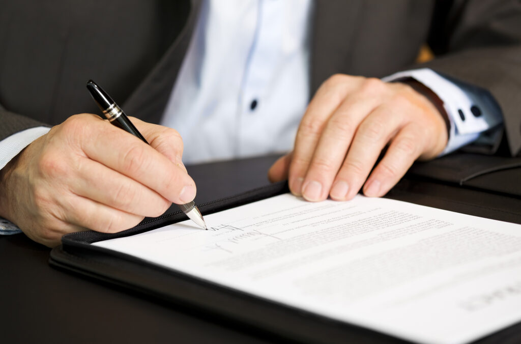 Signing document